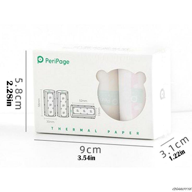 PeriPage-papel térmico adhesivo para Mini impresora, etiqueta de tamaño A6 A8, tamaño 56x30mm