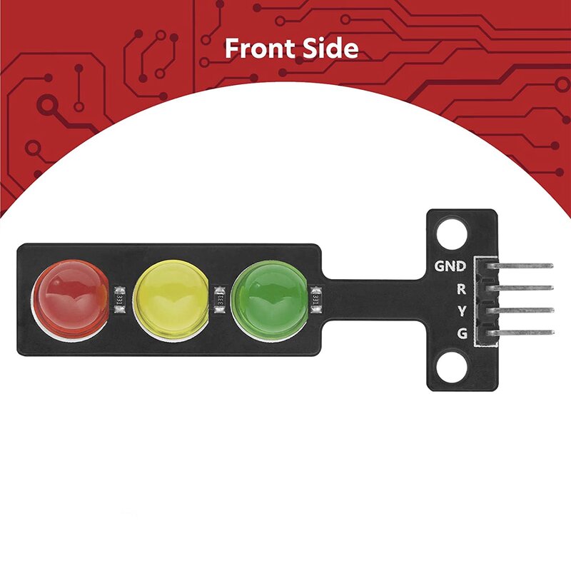 5x Led Verkeerslichtmodule Creatieve Doe-Het-Zelf Miniverkeerslicht 3.3-5V Compatibel Met Voor Arduino