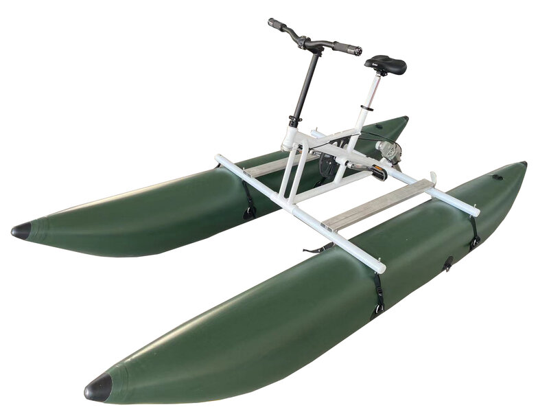 High Quality Customized Sea Water Bike Lake Pedal Bicycle Cycle Pedal Boat PVC Inflatable Floating Water Bike For Sale