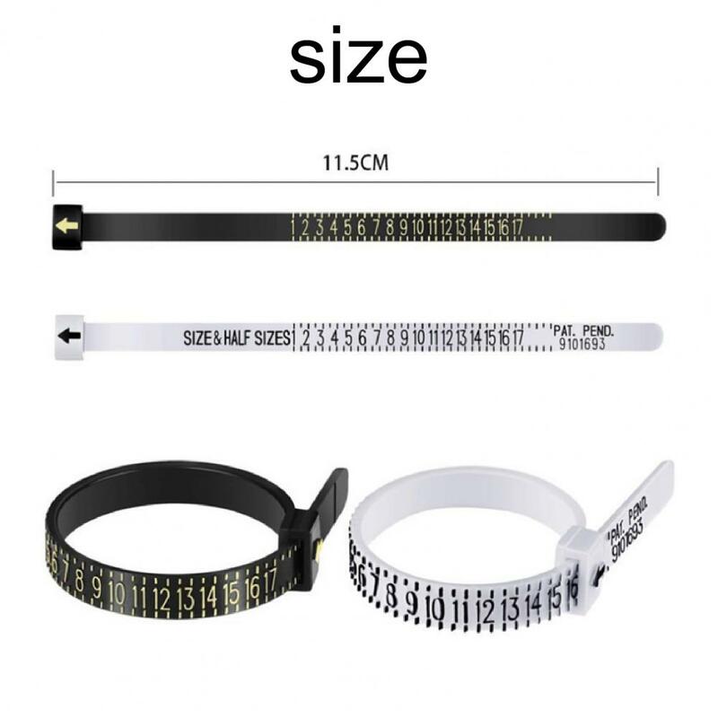 Anel sizer círculo reusável calibre dedo tamanho ferramenta de medição para a loja de jóias