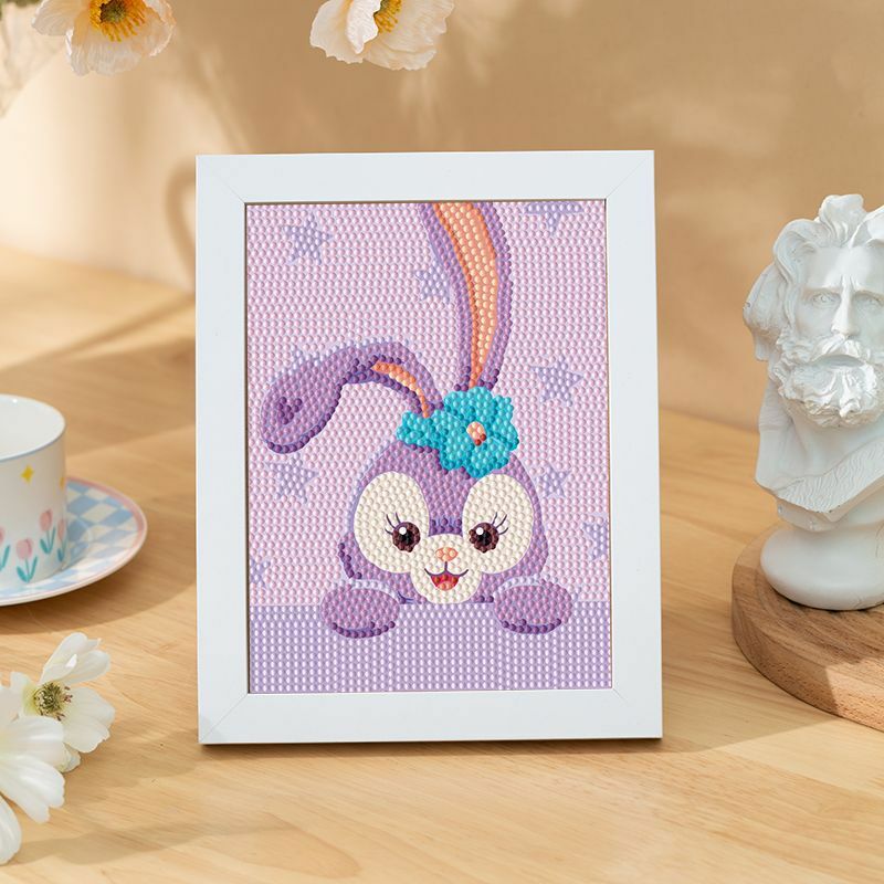 5D Diamond Painting Star Delu Cartoon Rabbit Children's Handmade Diamond Sticker Decorative Gift