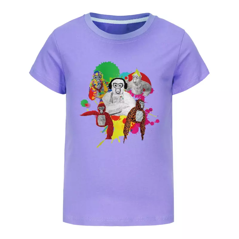 Children Video Game Gorilla Tag TShirt Kids Cartoon Casual Tops Teen Boy Summer Clothes Baby Girls Fashion Short Sleeve T-shirts