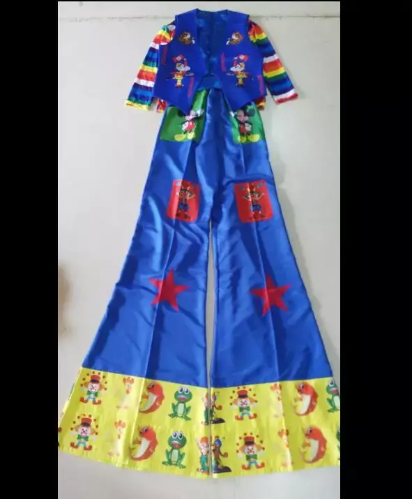 بدلة مهرج عملاقة للرجال ، زي مهرج صلب ، مهرجان أداء موكب
