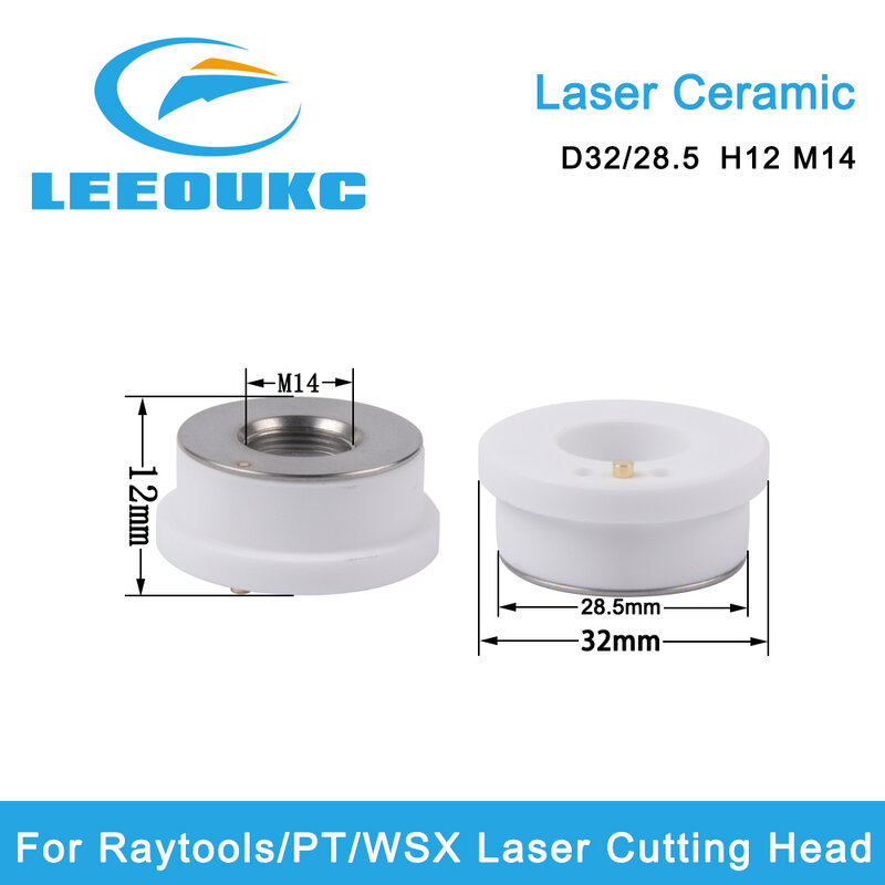 LEEOUKC – tête de découpe Laser en céramique, 28/32mm M1 M14 WTC-01A KT B2, HPSSL KC15 NC30 BM111 BT240S
