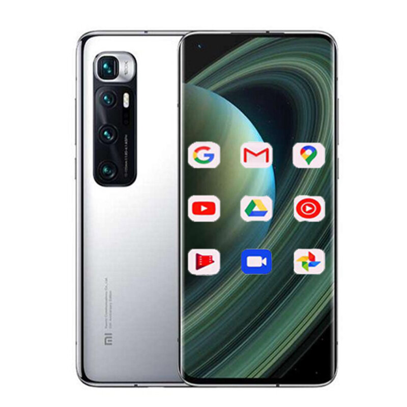 Xiaomi-Smartphone 10 Ultra, téléphone portable 5G, Mi Qualcomm Snapdragon 865, appareil photo 48 MP, batterie 4500mAh, ROM globale, MIbiom12, original