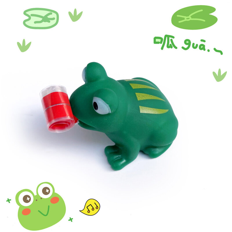 Funny Decompression Squeeze Brinquedos, Tongue Squeeze, Small Frog, Simulação Criativa, Pinch Music Fidget Toys para Crianças, Novo, 5 pcs