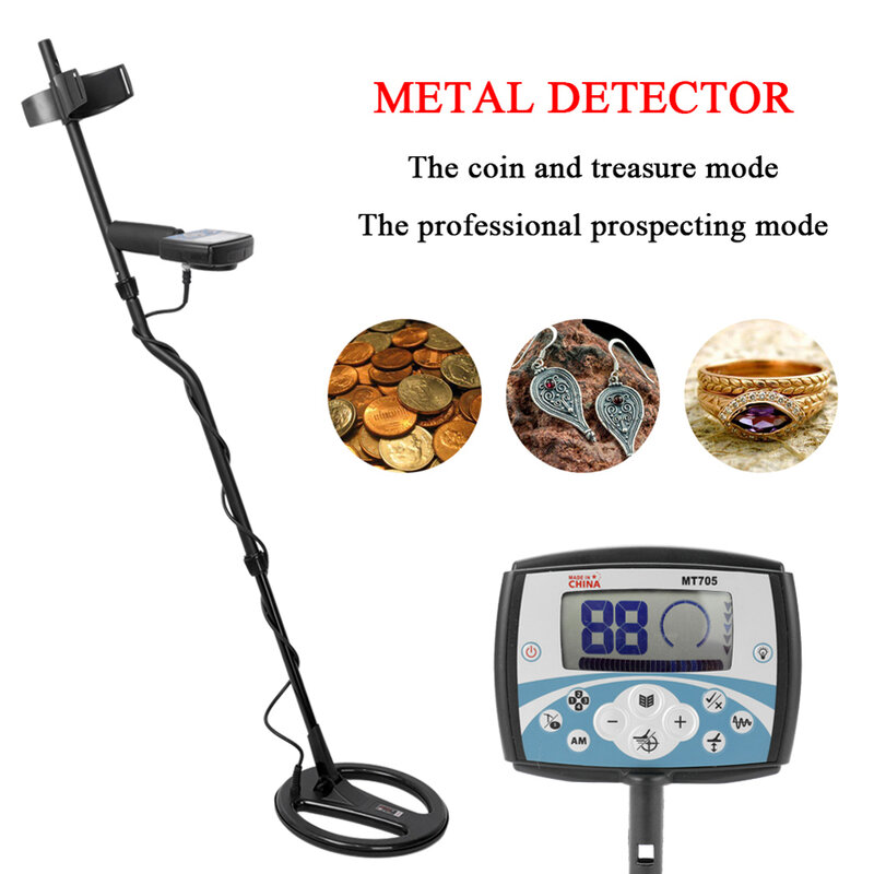 MT705 Metal Detector Pinpointer, Waterproof Search Coil, Detectores de ouro, Treasure Hunter, Tracker Finder, 270mm, 18.75kHz