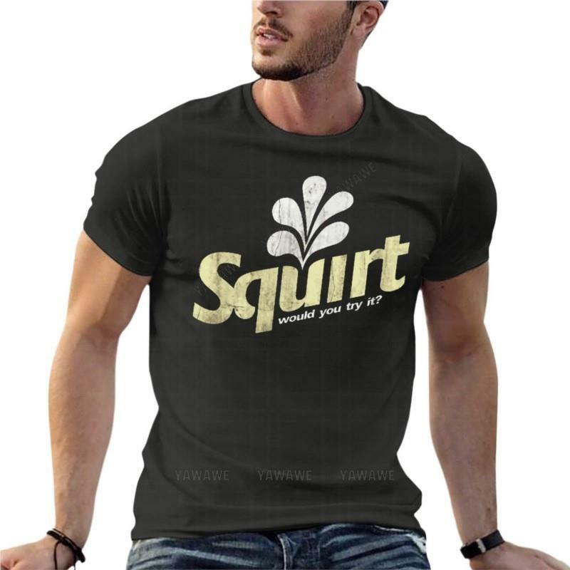 Uomo-Camiseta de gran tamaño para hombre, ropa de calle de manga corta, divertida, de talla grande, Squirt You Try It Porno, de verano