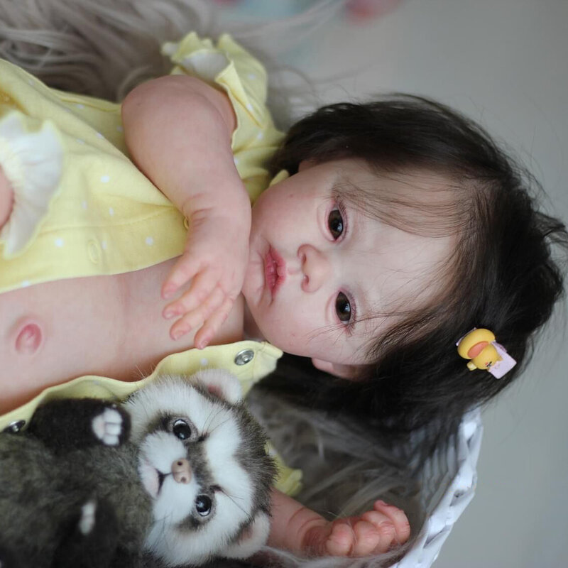FBBD 19 Inci Tubuh Penuh Boneka Bayi Lahir Kembali Padang Rumput Bayi Baru Lahir Ukuran Gambar Asli Buatan Tangan Akar Rambut Terlihat Pembuluh Darah