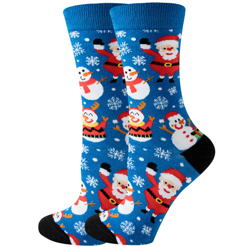 男性と女性のための漫画の靴下,クリスマス,雪だるま,面白い靴下,かわいい,クリスマスプレゼント