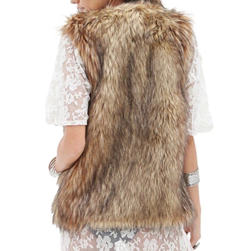 패션 가짜 모피 조끼 가을, 겨울 양복 조끼 경량 민소매 조끼 자켓 여성용 아웃웨어 소녀 선물 Dropship