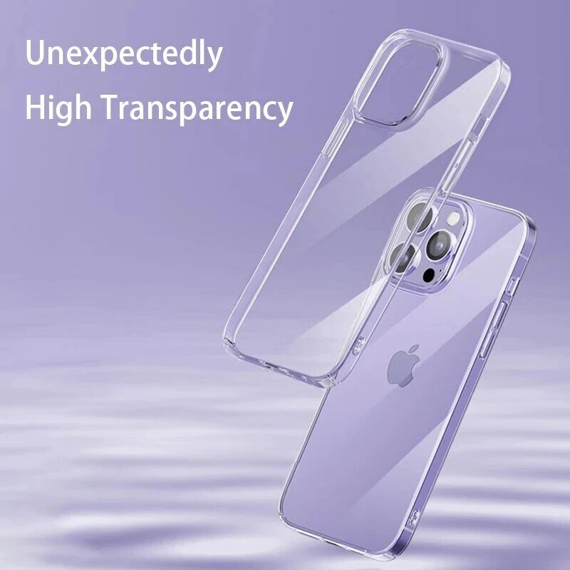 Capa de telefone transparente para iPhone, iPhone 13, 14 Pro Max, 12 Mini, 7, 8 Plus, TPU macio, ultrafino, 11 Pro, X, XR, XS, MAX 15