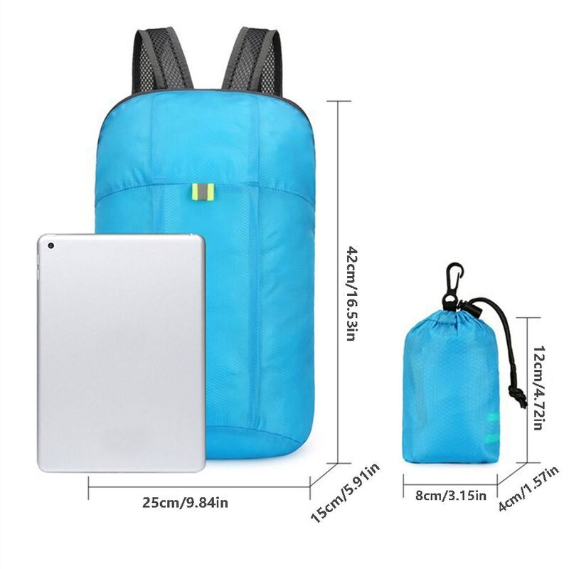Mochila De Viaje Unisex, bolsa de nailon ligera, impermeable, plegable, ideal para acampar y hacer senderismo