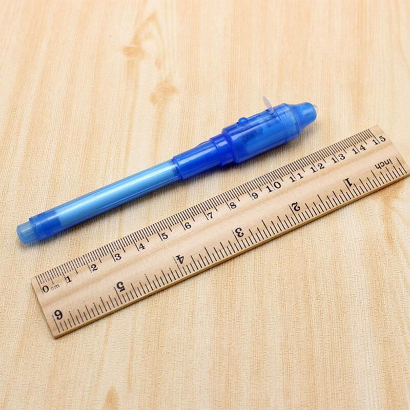 1/4 قطعة مضيئة ضوء القلم ماجيك الأرجواني 2 في 1 UV الأسود ضوء كومبو الرسم غير مرئية الحبر القلم تعلم التعليم لعب للأطفال