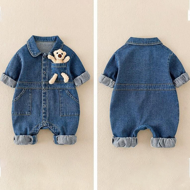 Macacão de uma peça com bordado personalizado para meninos e meninas, roupas de bebê, macacões de recém-nascidos, presente infantil