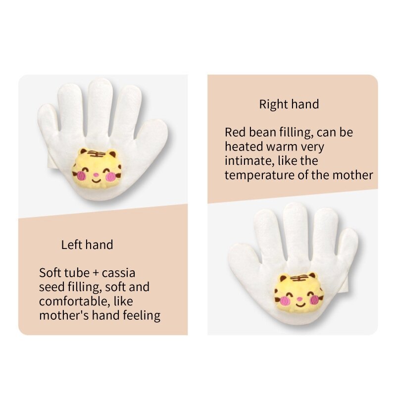 67JC Babies Soothes Palm Cute Cartoon Design Newborn Hand Pillow Prevent Startles and Promotes Sleep for Girls Boys
