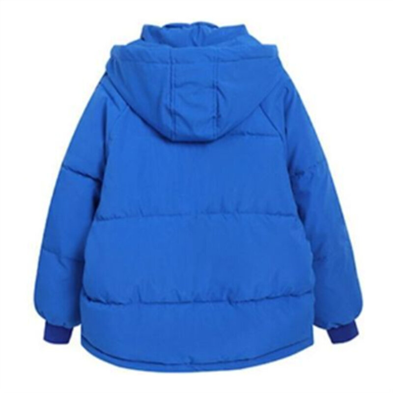 Zimowe krótkie puchowa kurtka bawełniana damskie nowy luźny stójka płaszcz z kapturem czysty color odzież wierzchnia modny, z kieszeniami płaszcz damski