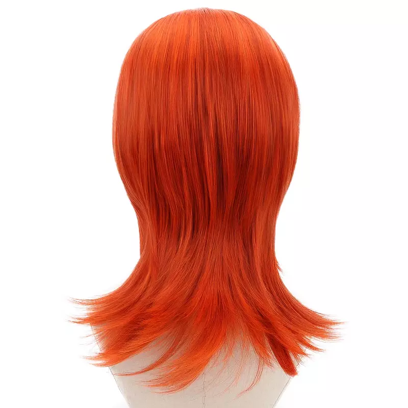 ACAG Long Straight Orange Reddish Cosplay Synthetic Hair Wigs for Women Girl Party Costume Halloween Heat Resistant Breathable