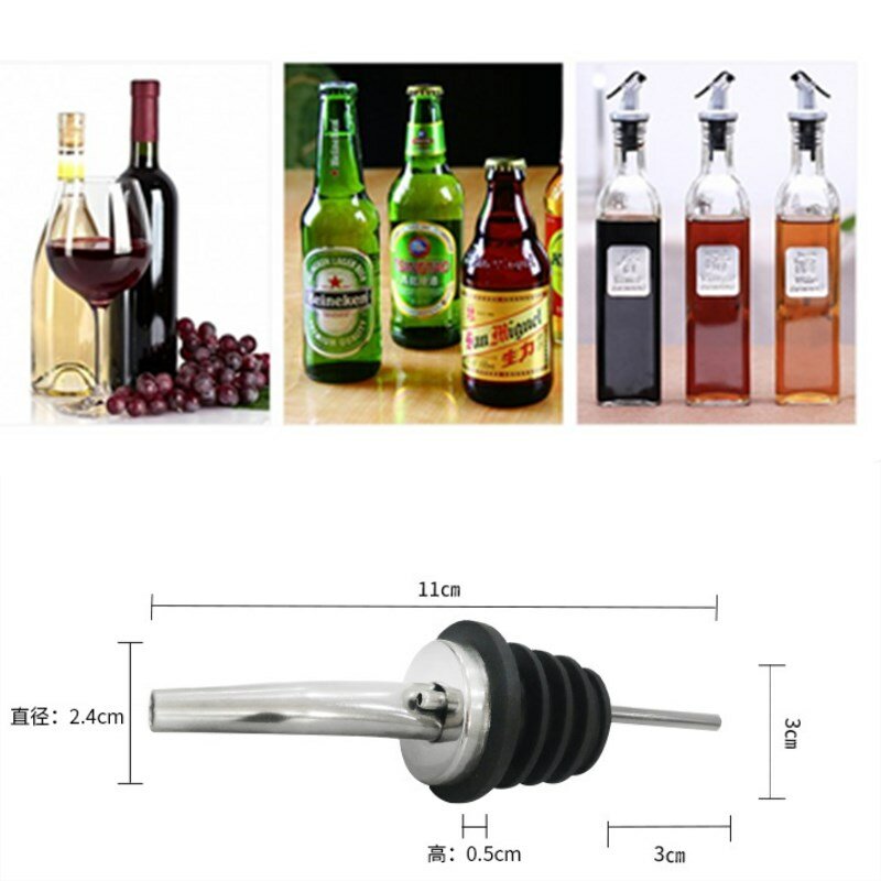 Vertedor de vino tinto con tapa, tapón de madera para botella de champán y aceite, suministros para Bar y fiesta, 1 unidad