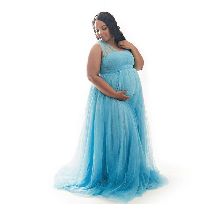 เซ็กซี่ตาข่ายแขนกุด Maxi ยาว Vestidos Premama Robe Elegant Maternity ชุดถ่ายภาพตั้งครรภ์เสื้อผ้ากุลสตรีการตั้งครรภ์