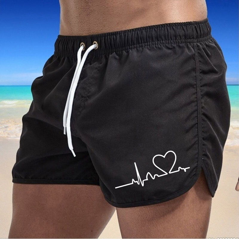 กางเกงว่ายน้ำกางเกงขาสั้นสำหรับผู้ชายแห้งเร็วชุดเล่นกระดานโต้คลื่นแบบ Comfort ระบายอากาศได้มีกระเป๋าสำหรับเล่นเซิร์ฟชายหาด Summer2024