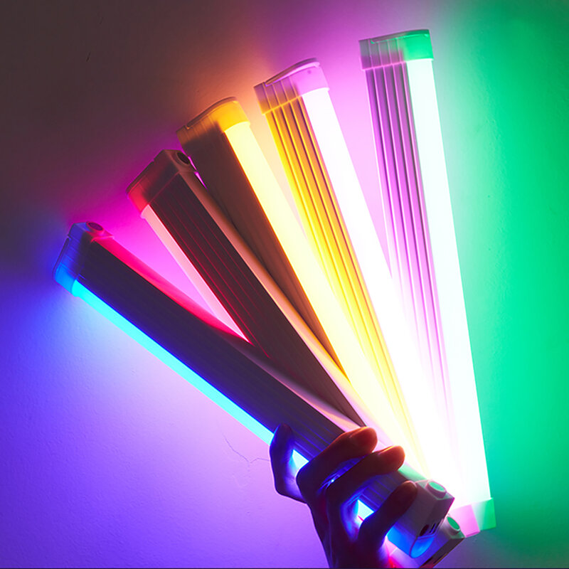 Cầm Tay LED Lấp Đầy Ánh Sáng Đèn LED Video Cây Đũa Phép USB Sạc Chụp Ảnh Chiếu Sáng Có Thể Điều Chỉnh Đèn LED RGB Selfie Đèn
