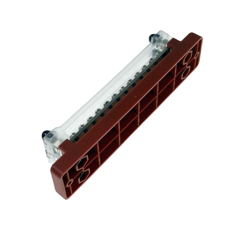 Busbar Rv Yacht 28 Way 2+12 M6 Current 250A Double Row Straight Row Block With Cover