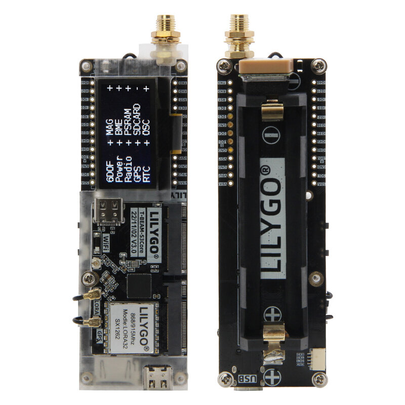 LILYGO® SoftRF T-Beam SUPREME-Placa de desarrollo ESP32-S3 LoRa, con SX1262, 868/915MHz, GPS, u-blox, L76K, WiFi, Bluetooth, OLED de 1,3 pulgadas