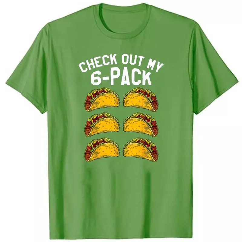 6-pakowy koszulka fitness Taco Funny Mexican Gym Top dla miłośników taco Śmieszne koszulki I'm Into Fitness Fit'ness Taco in My Mouth Exercise Tees