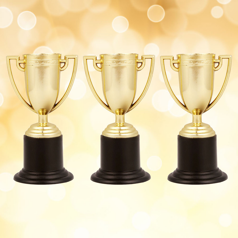 6 copas decorativas para premios de piezas, trofeo ligero y duradero para niños, premios para favores de fiesta, accesorios, premios y premios