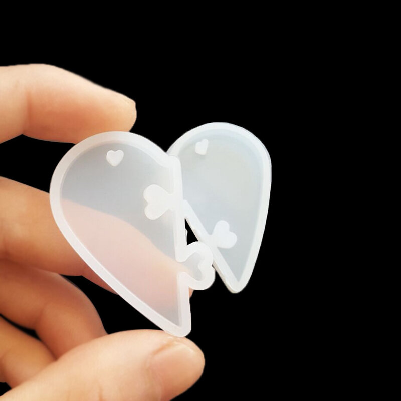 Silikon welt Herz schlösser für liebhaber Halskette Anhänger Silikon Form DIY Kristall Epoxy Harz Form Schmuck Machen Werkzeuge
