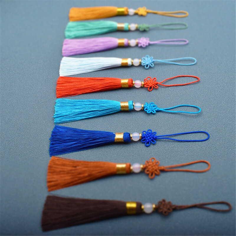 1Pc 13cm Fengshui Pendant for DIY Key Chain Bag Clothing Home Decoration Chinese Knot Tassel Hanging Rope Lanyard Jewelry Gift