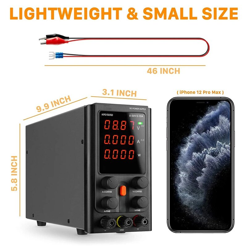 New DC Power Supply Variable 30V 10A, 4-Digital LED Display, Precision Adjustable Regulated Switching Power Supply