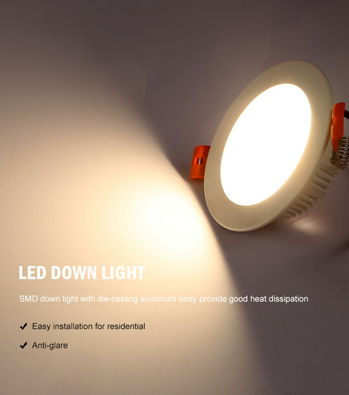 Spot Licht Dimmbare 5W-36W Led-deckenleuchte Einbau SMD Downlight 24W 30W AC85-260V für wohnzimmer und Shopping Mall Beleuchtung