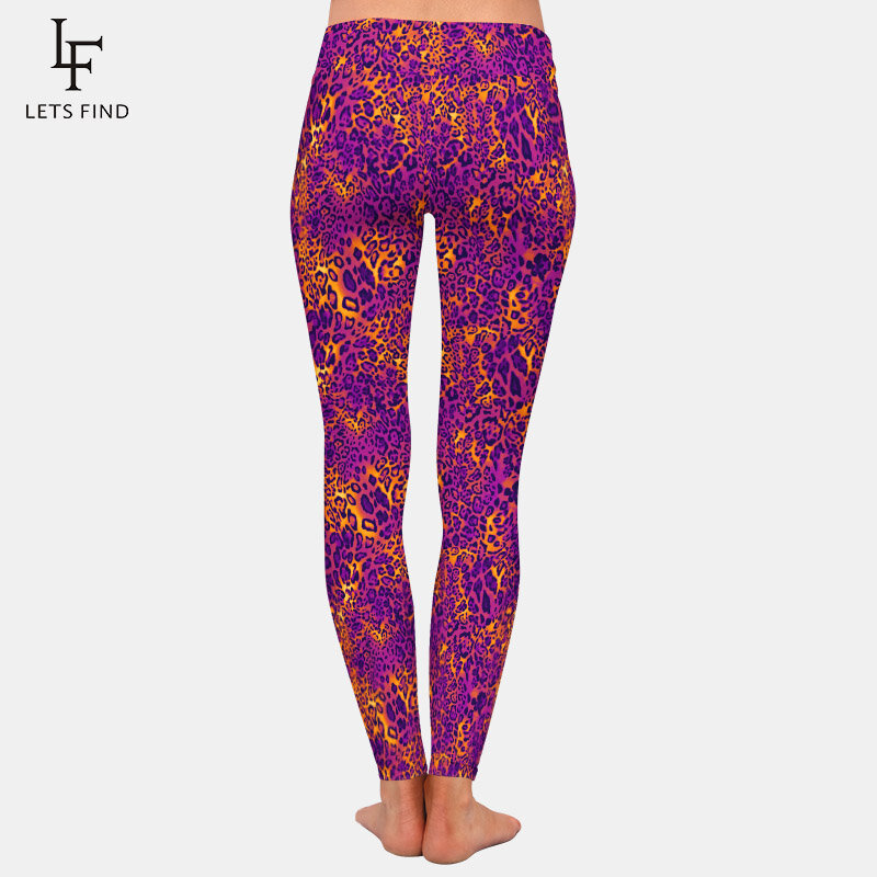 LETSFIND 2020 Sexy wysokiej talii elastyczne legginsy do fitnessu moda 3D Leopard ziarna drukowania kobiet legginsy