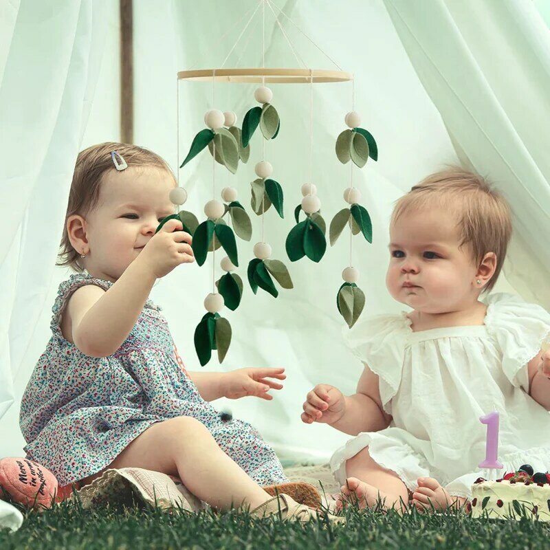 1 Stück Jungen und Mädchen Krippe Filz Stoff Perlen Bett Glocke Baby Kinderzimmer Bett hängen Dekoration Baby party für Kleinkinder