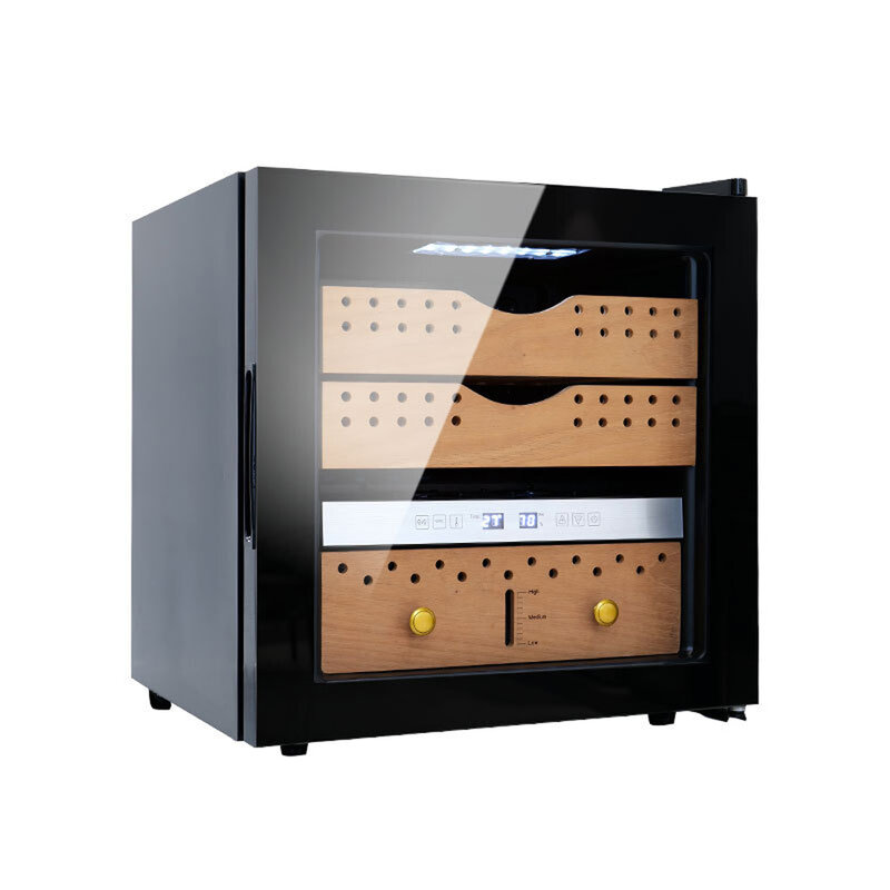 27L Constant Temperature Cigar Cabinets Small Cigar Moisturizing Cabinet 150-250 Pieces Heladera Exhibidora