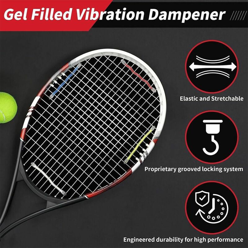 Amortisseur de vibration pour raquette de tennis, silicone souple, long, accessoires de raquette de tennis, 1PC