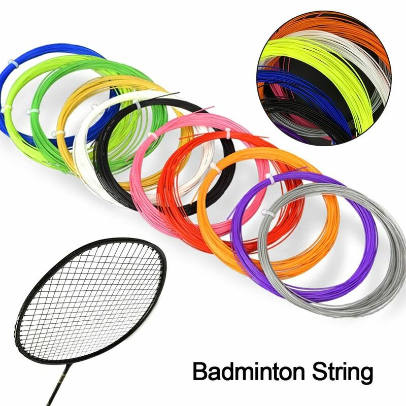 Raket bulu tangkis, fleksibilitas tinggi, latihan tali Badminton nilon, peredam guncangan, raket latihan senar raket olahraga