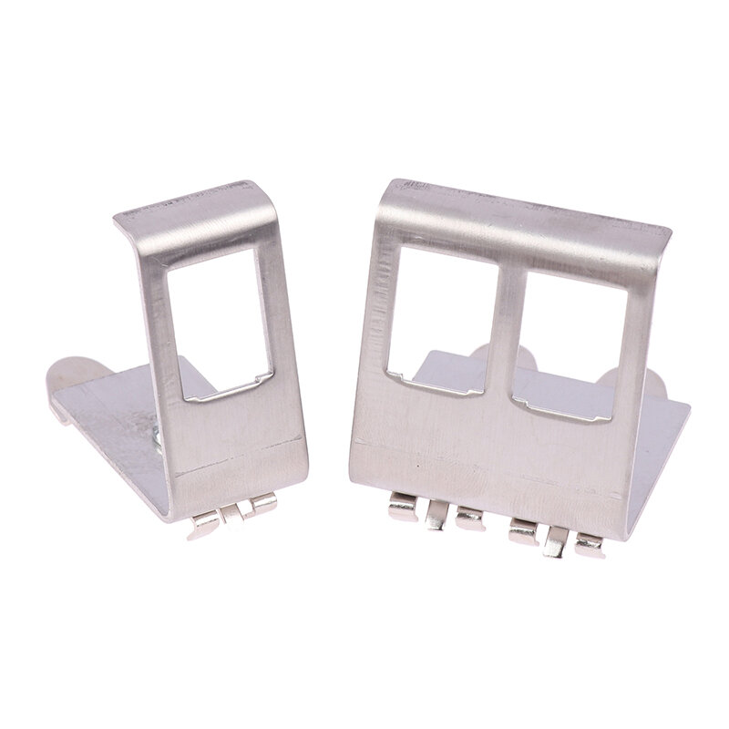 1 Port 2 Ports DIN Rail Keystone Adapter For 35mm DIN-Rail Electrical Distribution Box Metal Mounting Keystone Jack Holder