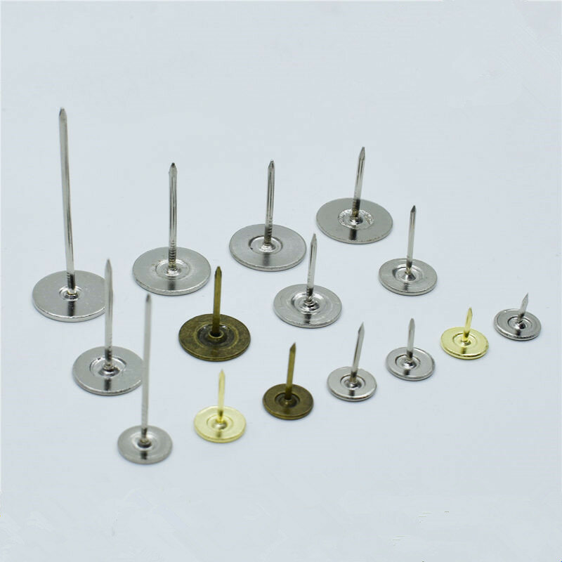 100 sztuk Metal pinezki dekoracyjne pinezki Antique Tack Pin paznokci okrągły kształt szpilki pinezki tablica korkowa biuro