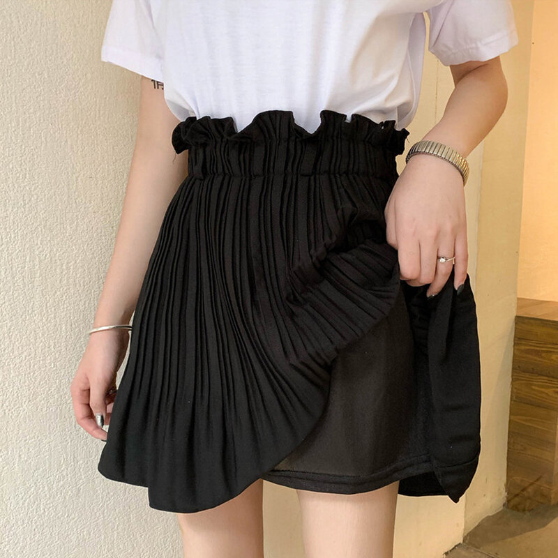 Áo Váy Xếp Ly Dễ Thương Cô Gái Ngọt Ngào Đồng Phục Váy Màu Đen Cao Cấp VŨ ĐIỆU VÁY Thời Trang Nữ Xếp Ly Mini Váy S-5XL