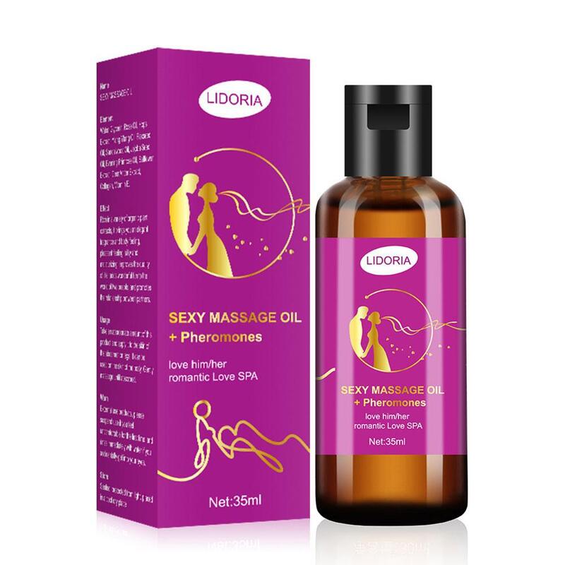 35ml Massage Oil Body Private Parts Adult Natural Plant Rose Essence Romantic Couples Can Use Charming Massage Oil