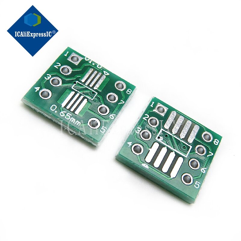 20pcs/lot TSSOP8 SSOP8 SOP8 to DIP8 PCB Transfer Board DIP Pin Board Pitch Adapter In Stock
