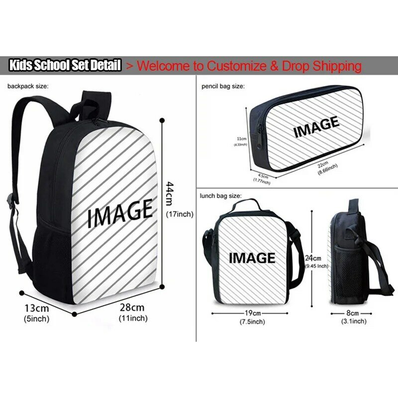 M-e-s-i تصميم مخصص الحقائب المدرسية للبنين بنات ثلاثية الأبعاد طباعة حقائب مدرسية للأطفال حقيبة رياض الأطفال على ظهره الرجال الطفل Mochila