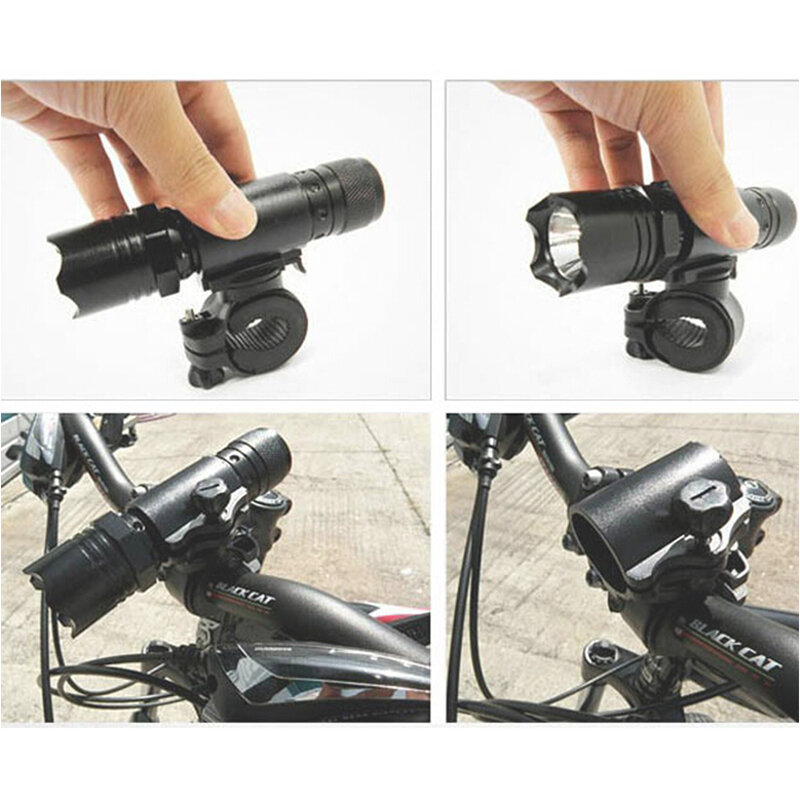 Support de lampe torche LED pour vélo, 1 pièce, accessoires de sport, rotation à 360 degrés