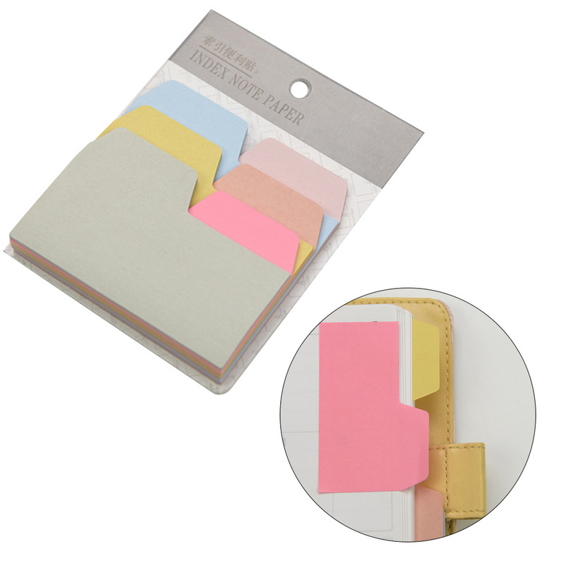 Sticky Notes Adesivos, Índice Nota Papers, Memo Pads, Conta Mão, 6 Color Labels