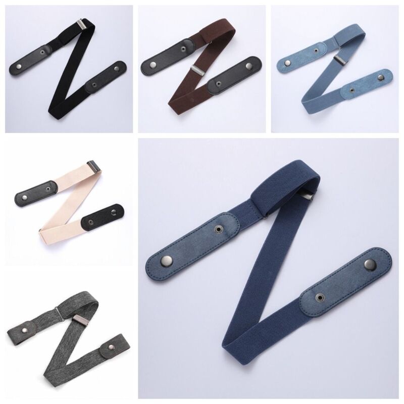 Cintura elastica con decorazione giapponese cintura in vita elasticizzata senza tracce con fibbia invisibile cintura senza fibbia nera da donna