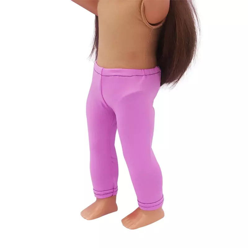 กางเกงสำหรับตุ๊กตาเด็กทารก43ซม. 18นิ้ว Anmerican Doll กางเกงขายาวกางเกงขายาว9สีสูงได้อย่างรวดเร็วอุปกรณ์เสื้อผ้าสำหรับตุ๊กตา