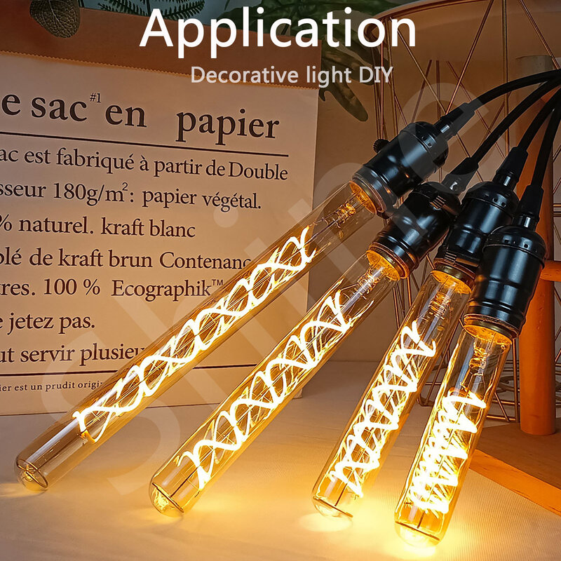 Filamento Flexible LED COB de 10 piezas, 3V, 38mm, 60mm, 95mm, 80mm, 130mm, 145mm, 185mm, 260mm, piezas de lámpara de bombilla Edison, decoración de diodo LED